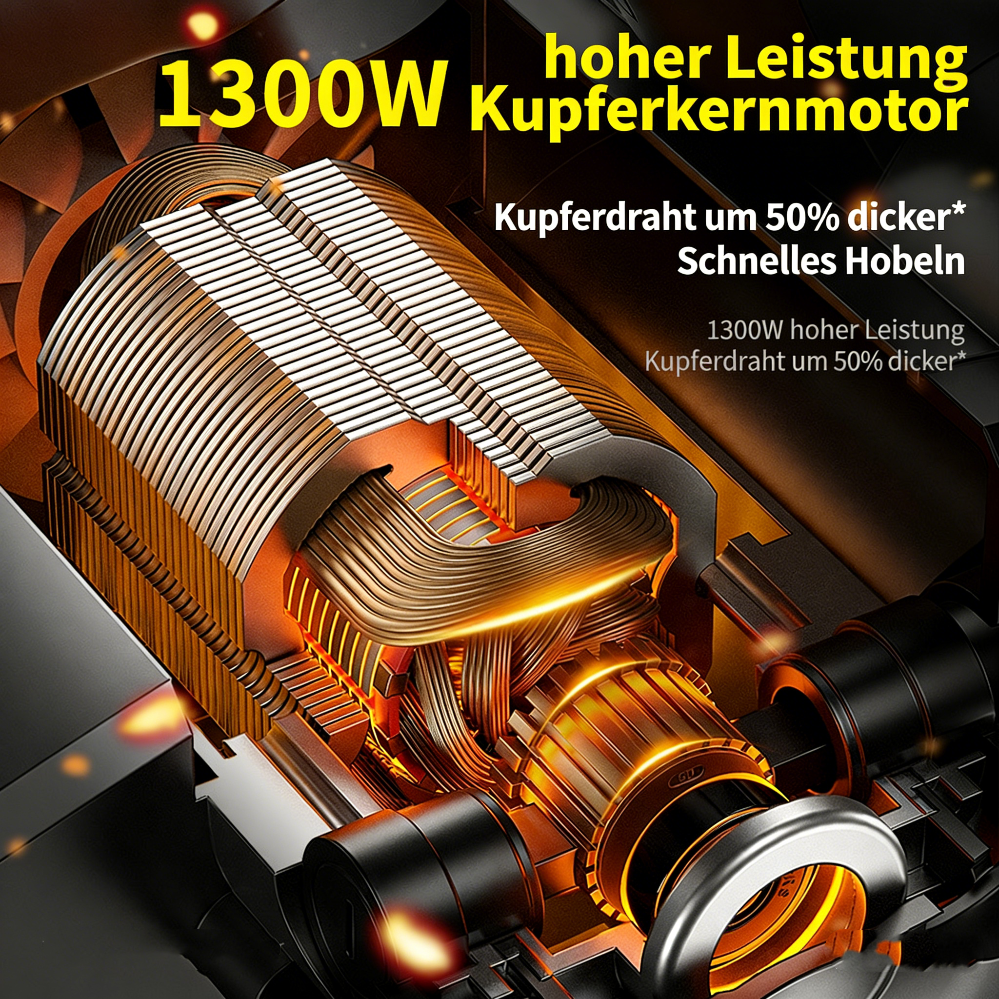 Elektrohobel mit hoher Leistung – Vielseitiger Handhobel für Heimwerker – Elektrische Hobelmaschine für Holzbearbeitung & präzises Hobeln