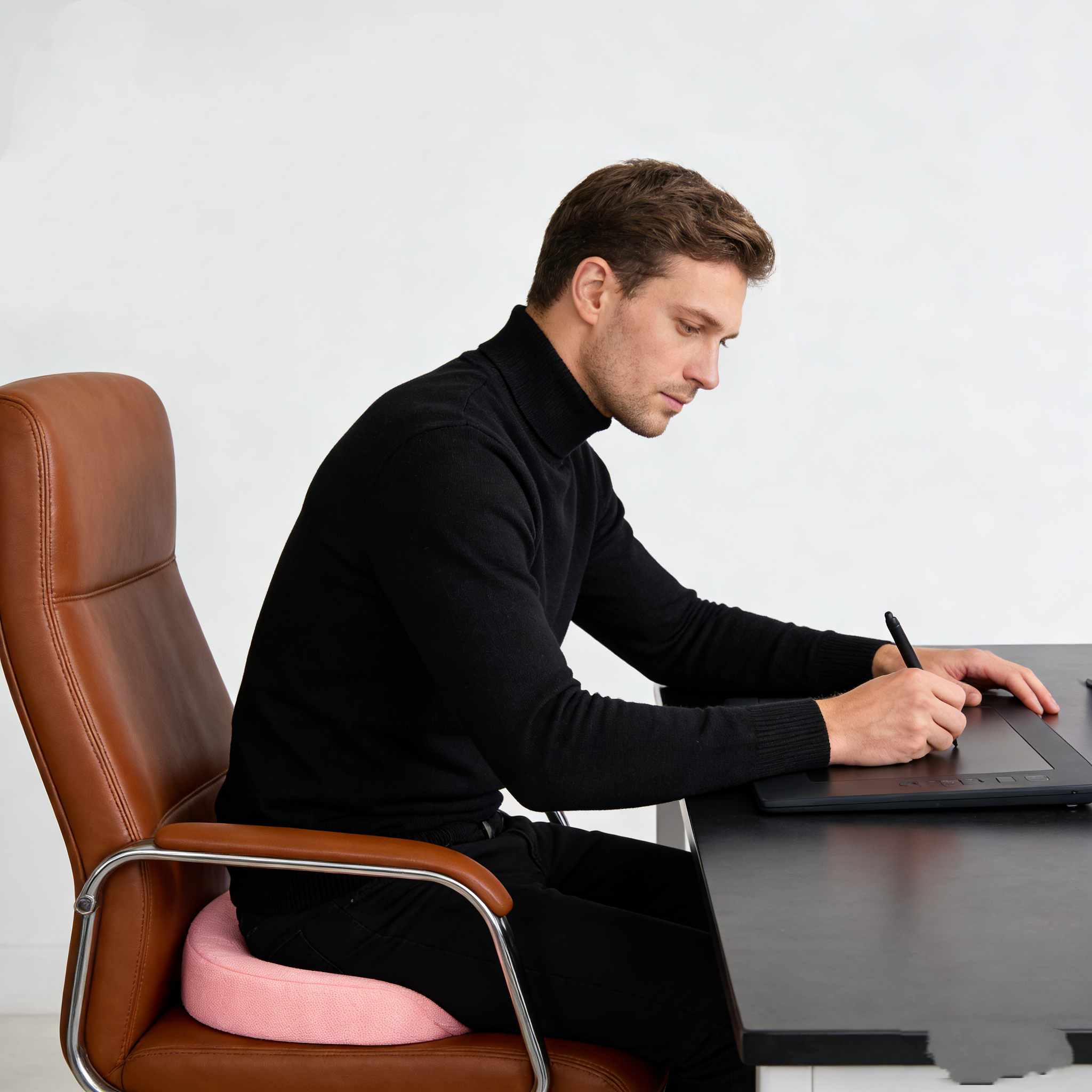 Ergonomisches Sitzkissen aus Memory-Schaum – Atmungsaktives Stuhlkissen zur Druckentlastung, Komfortkissen für Büro, Auto & Zuhause