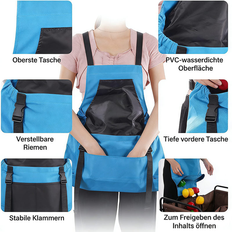 Ernte Schürze Große Taschen Gartenschürze Werkzeug Tasche Gartenarbeit Mehrfachtaschen Schnellzugriff Ernte Tasche