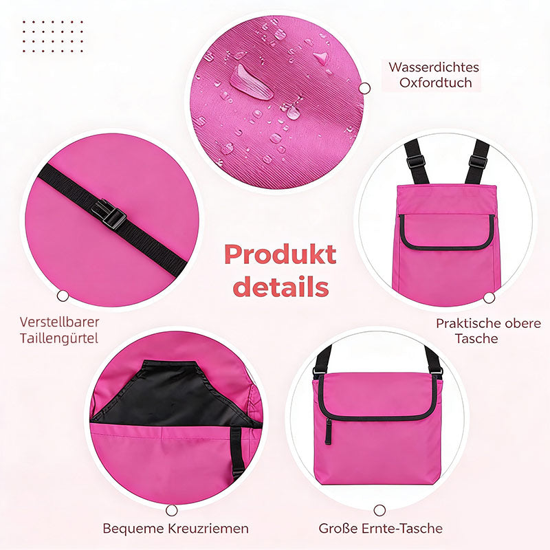 Ernte Schürze Große Taschen Gartenschürze Werkzeug Tasche Gartenarbeit Mehrfachtaschen Schnellzugriff Ernte Tasche