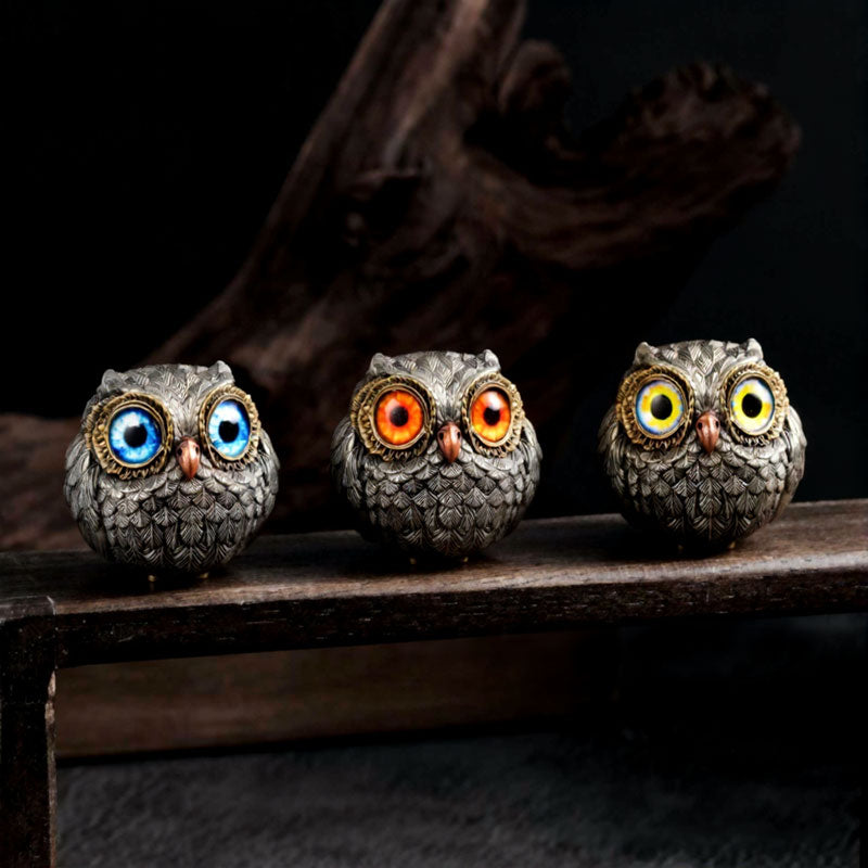 Eulen Resin Figur Wohnkultur Garten Tischdekoration Kreatives Geschenk