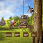 Eulenförmiger Vogelfutterspender – Praktische Gartenhilfe