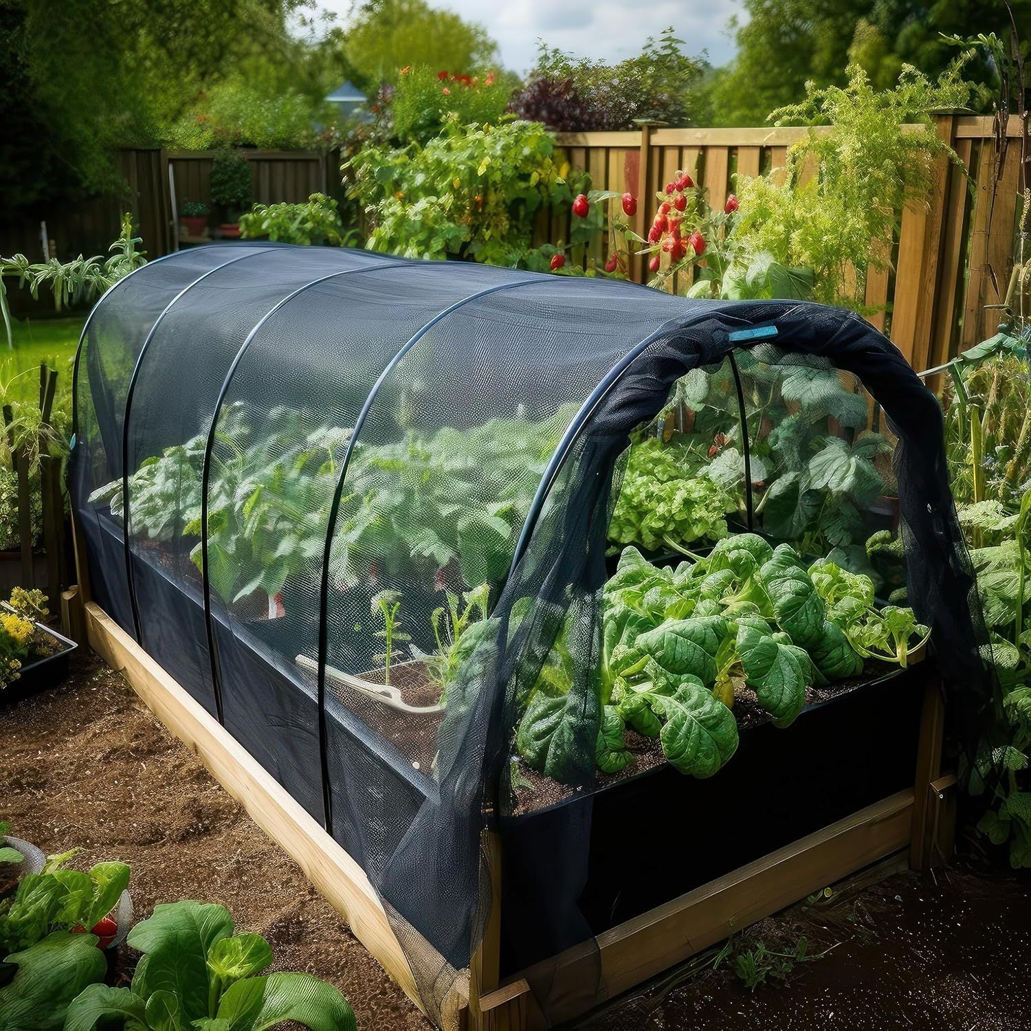 Extra Feinmaschiges Insektenschutznetz 60 Mesh – 0,25mm Maschenweite – Schutz vor Gemüsefliegen, Blattläusen & Miniermotten – UV-beständiges Gartennetz für Gemüse & Obst