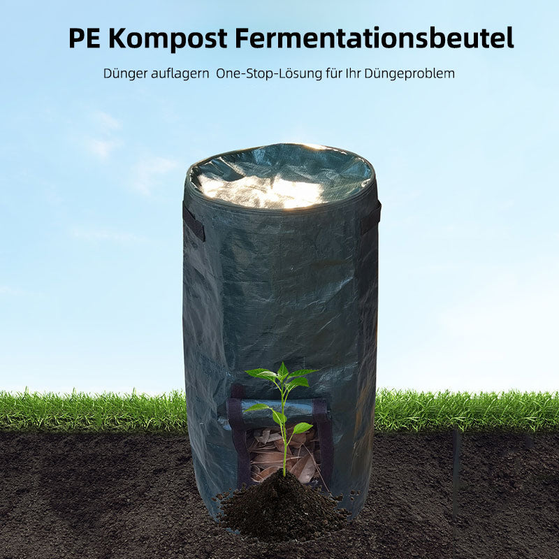 Fermentations Kompostbeutel Versiegelbarer Organischer Düngerbeutel Garten Laubsack für Kompostierung