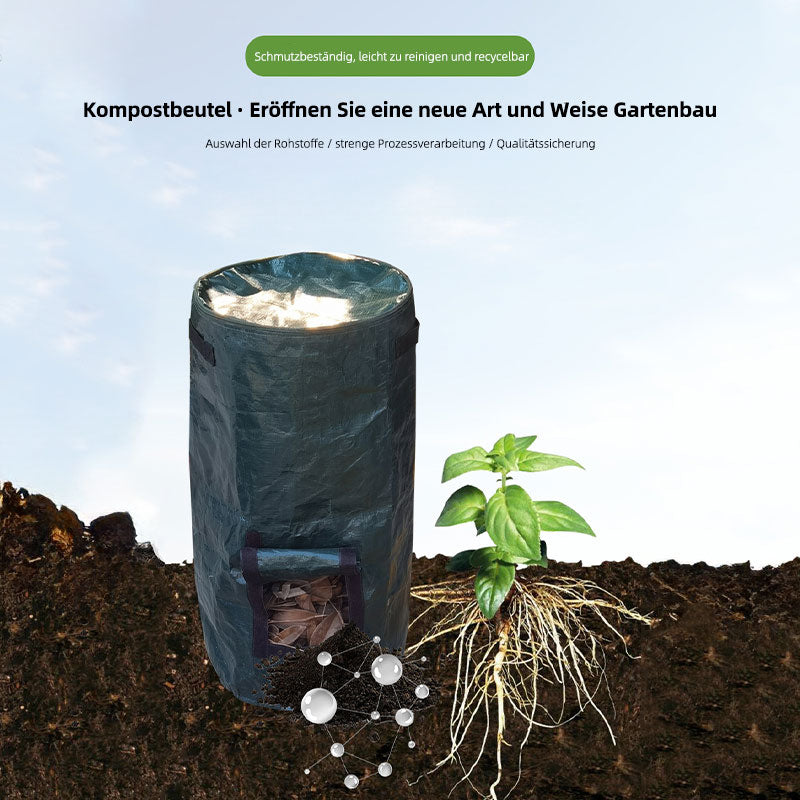 Fermentations Kompostbeutel Versiegelbarer Organischer Düngerbeutel Garten Laubsack für Kompostierung