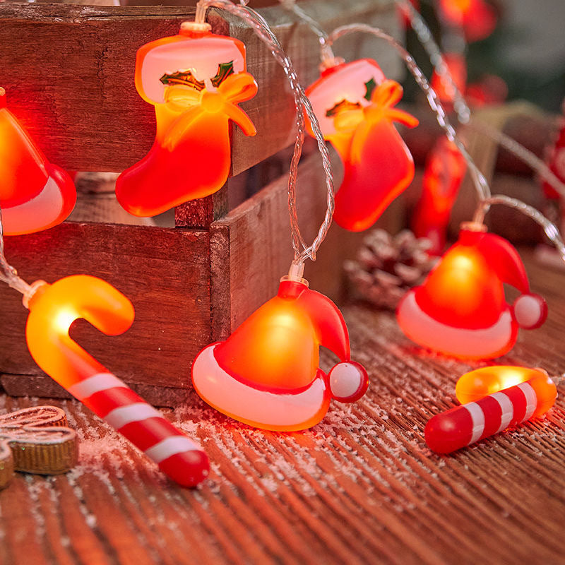 Festliche LED Lichter für Weihnachten – Kreative Candy-Cane & Santa-Hut Beleuchtung