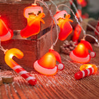 Festliche LED Lichter für Weihnachten – Kreative Candy-Cane & Santa-Hut Beleuchtung