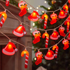 Festliche LED Lichter für Weihnachten – Kreative Candy-Cane & Santa-Hut Beleuchtung