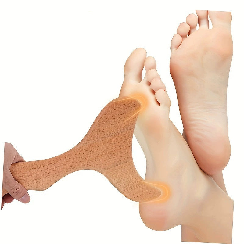 Fischschwanz Gua Sha aus Holz für Maderotherapie – Ganzkörper Massagebrett zur Lymphdrainage – Anti-Cellulite Massage-Tool – Naturholz