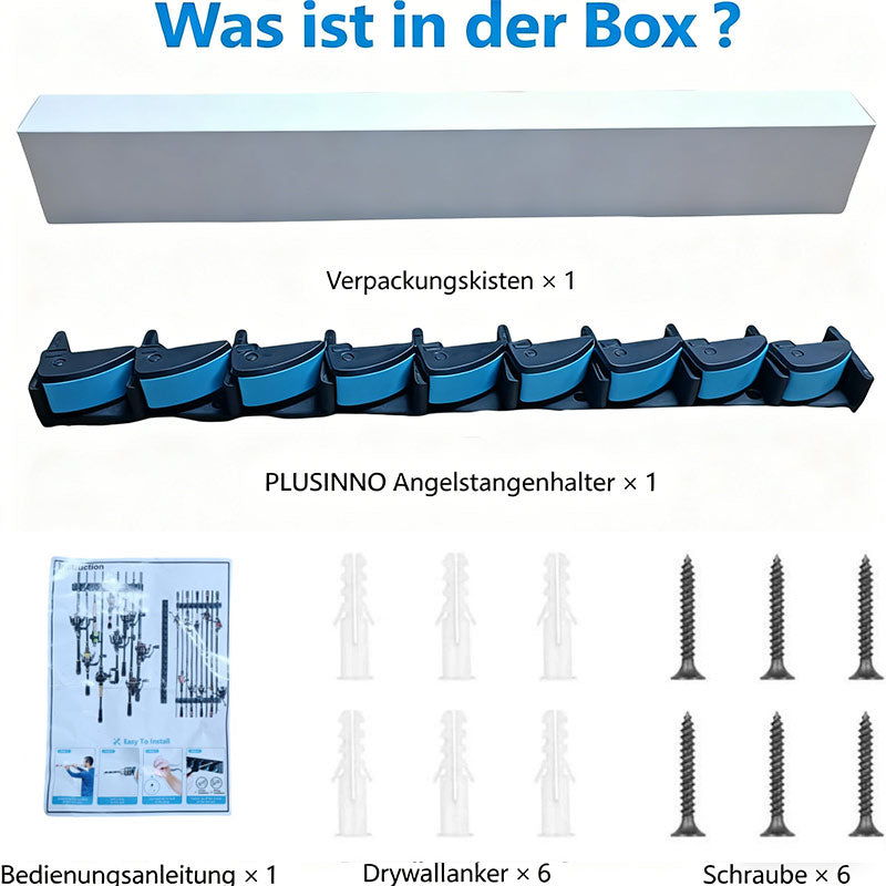 Fishing Rod Rack Wandhalterung Angeln Rutenhalter Garage Wandmontage Angelruten Aufbewahrungshalter