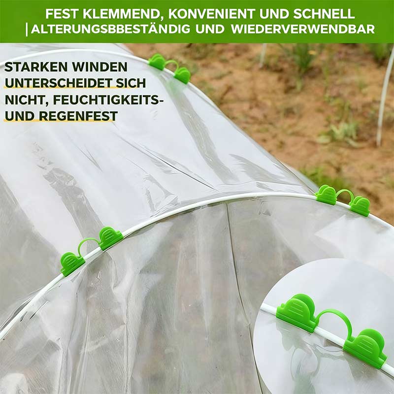 Folienklemme Gewächshaus Clip Tunnel Gewächshaus Folienhalter Windfest Garten Befestigungsclip