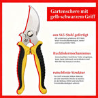 Garten Astschere – Profi Gartenschere für Obstbäume, Sträucher & Blumenpflege Leichtgängig & Scharf