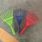 Garten Laubrechen mit abnehmbarem Kunststoffkopf – Holzstiel Laubbesen für Rasen, Hof & Outdoor Reinigung