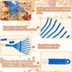 Garten Laubrechen mit abnehmbarem Kunststoffkopf – Holzstiel Laubbesen für Rasen, Hof & Outdoor Reinigung