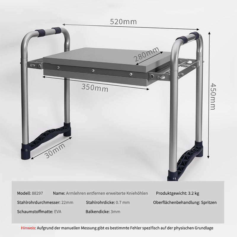 Garten Kniebank & Sitz – Faltbarer Gartenhocker mit Griffen, ideal für Unkrautjäten & Pflanzenpflege