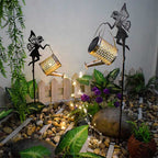 Gartenleuchte Solar in Gießkannenform mit Wasser-Effekt