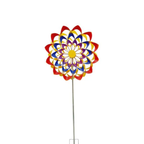 Handgefertigte Blumen-Windmühle – Magisches Windspiel für Ihren Garten