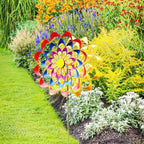 Handgefertigte Blumen-Windmühle – Magisches Windspiel für Ihren Garten