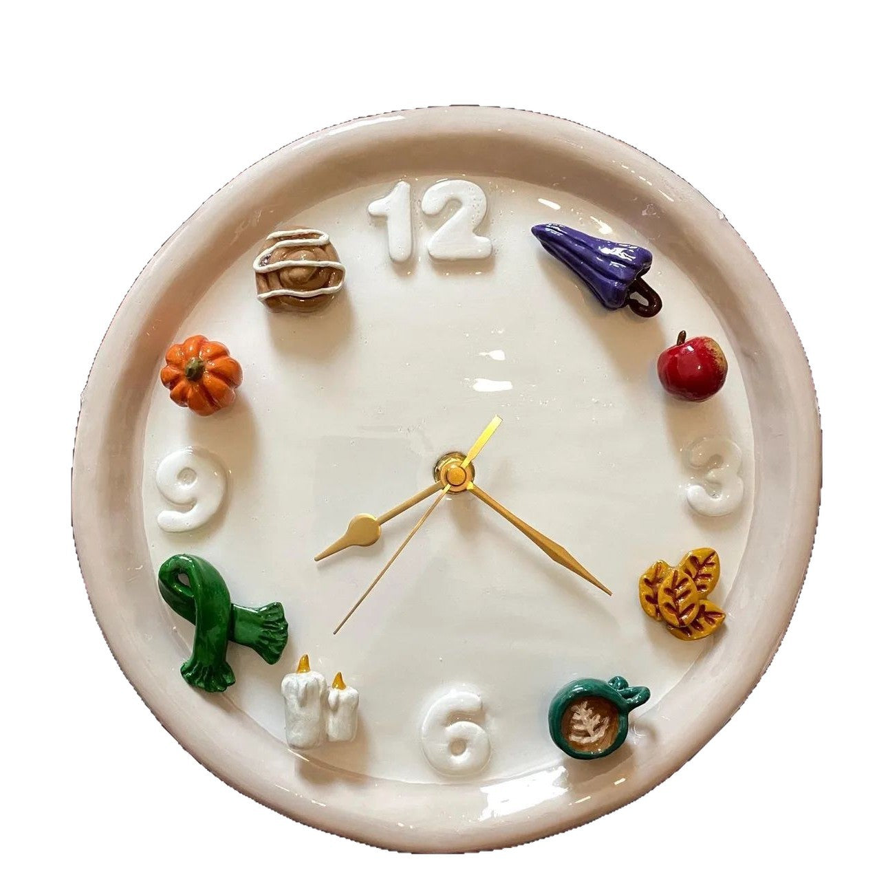 Handgefertigte Wanduhr mit saisonalen Magneten – Interaktive Holzuhr für das ganze Jahr – Set mit magnetischen Figuren (Frühling, Sommer, Herbst, Winter) – Einzigartiges Geschenk