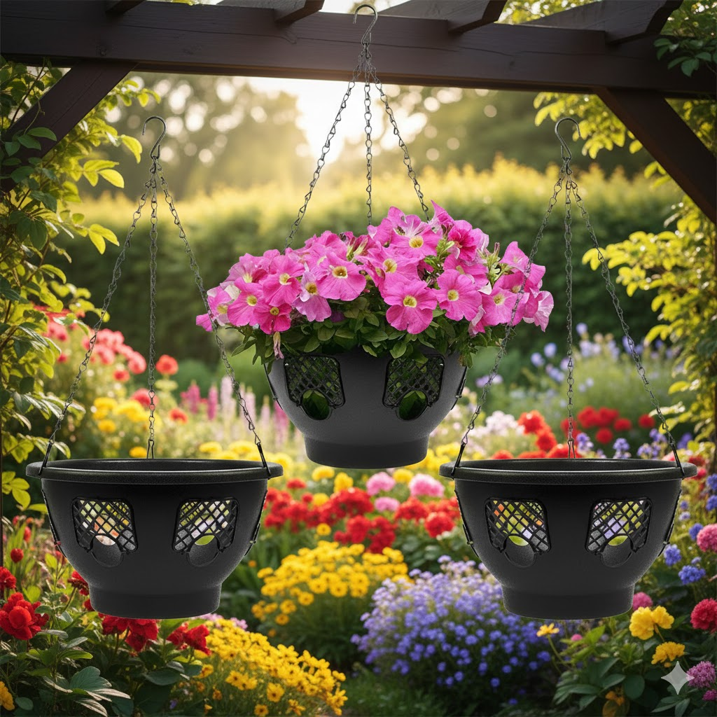 Hängender Pflanzkorb Blumentopf Garten Hanging Basket Balkon Garten Deko