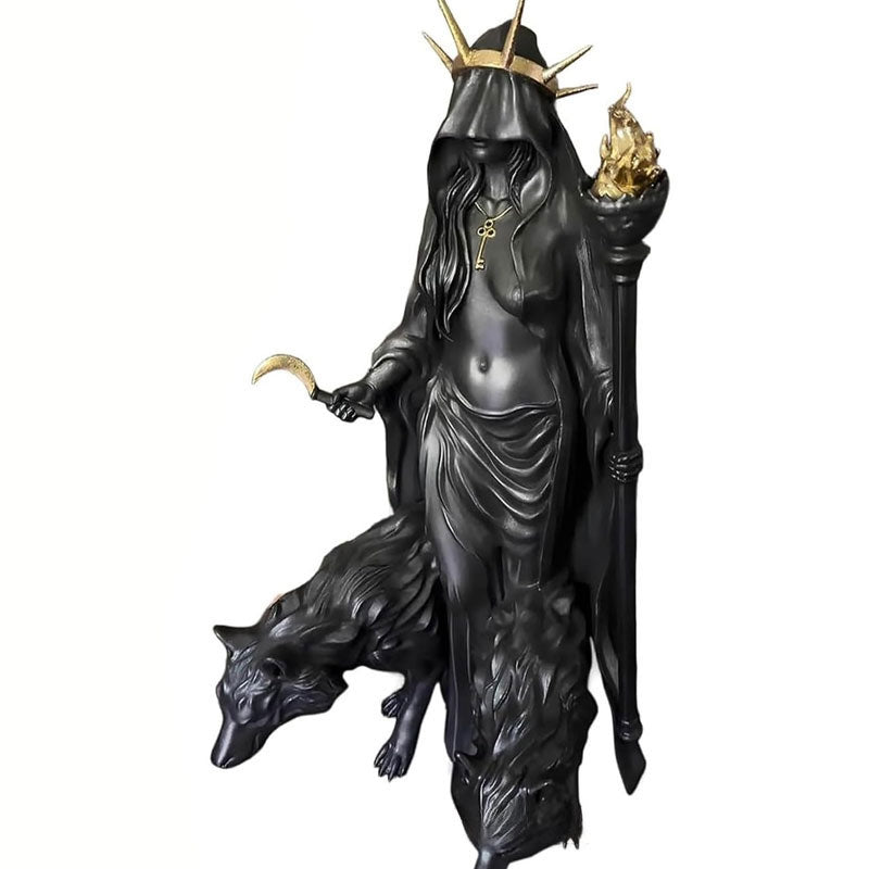 Hexenfigur aus Resin – Halloween Deko Statue für Zuhause, Wohnzimmer & Garten