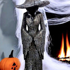 Hexenfigur aus Resin – Halloween Deko Statue für Zuhause, Wohnzimmer & Garten