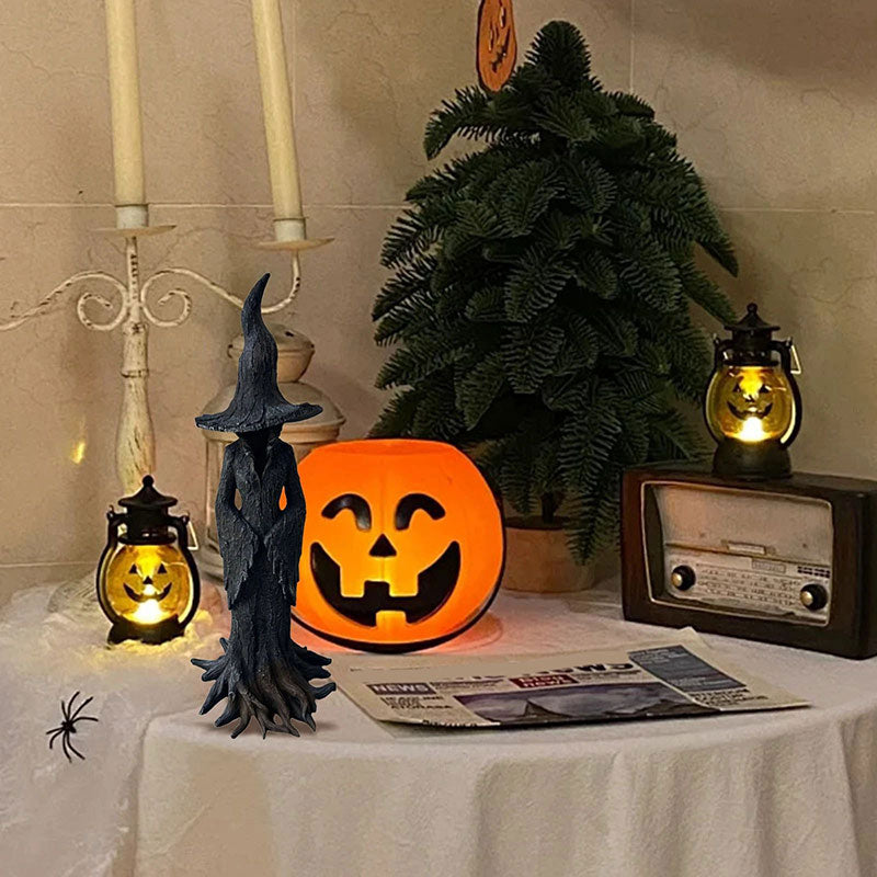 Hexenfigur aus Resin – Halloween Deko Statue für Zuhause, Wohnzimmer & Garten