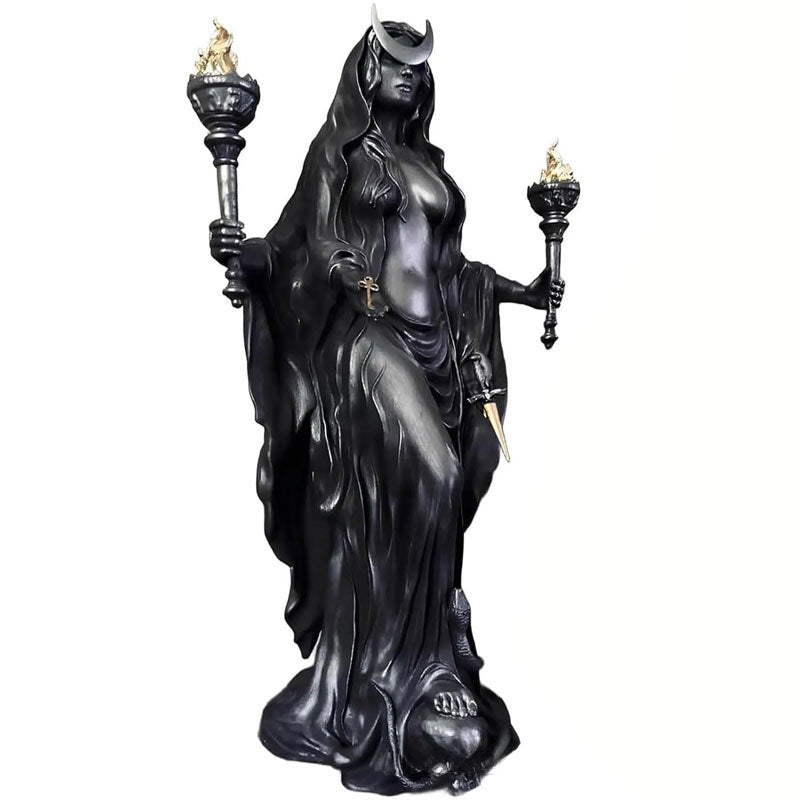 Hexenfigur aus Resin – Halloween Deko Statue für Zuhause, Wohnzimmer & Garten
