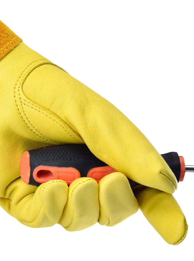 Hitze Beständige Gartenhandschuhe Atmungsaktiv Rutschfest Leder Langarm Outdoor Gartenarbeit Handschuhe