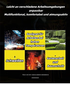 Hitze Beständige Gartenhandschuhe Atmungsaktiv Rutschfest Leder Langarm Outdoor Gartenarbeit Handschuhe