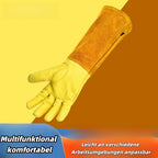 Hitze Beständige Gartenhandschuhe Atmungsaktiv Rutschfest Leder Langarm Outdoor Gartenarbeit Handschuhe