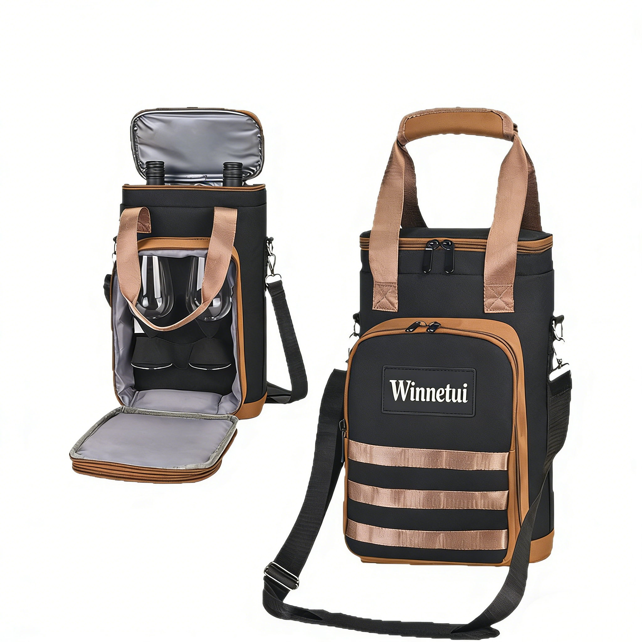 Isolierte Kühltasche für Getränke & Wein – Multifunktionale Picknicktasche – Dicke Isolierung – Wasserfest & Tragbar
