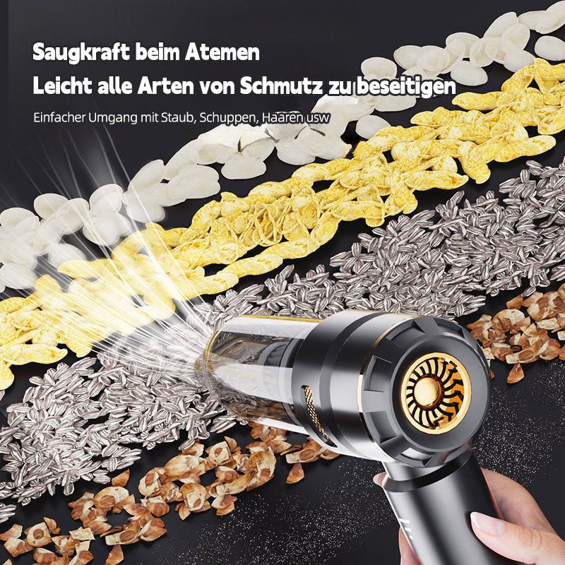 Kabelloser Handsauger mit bürstenlosem Motor – leistungsstark für Staub, Luftblasen & Vakuum