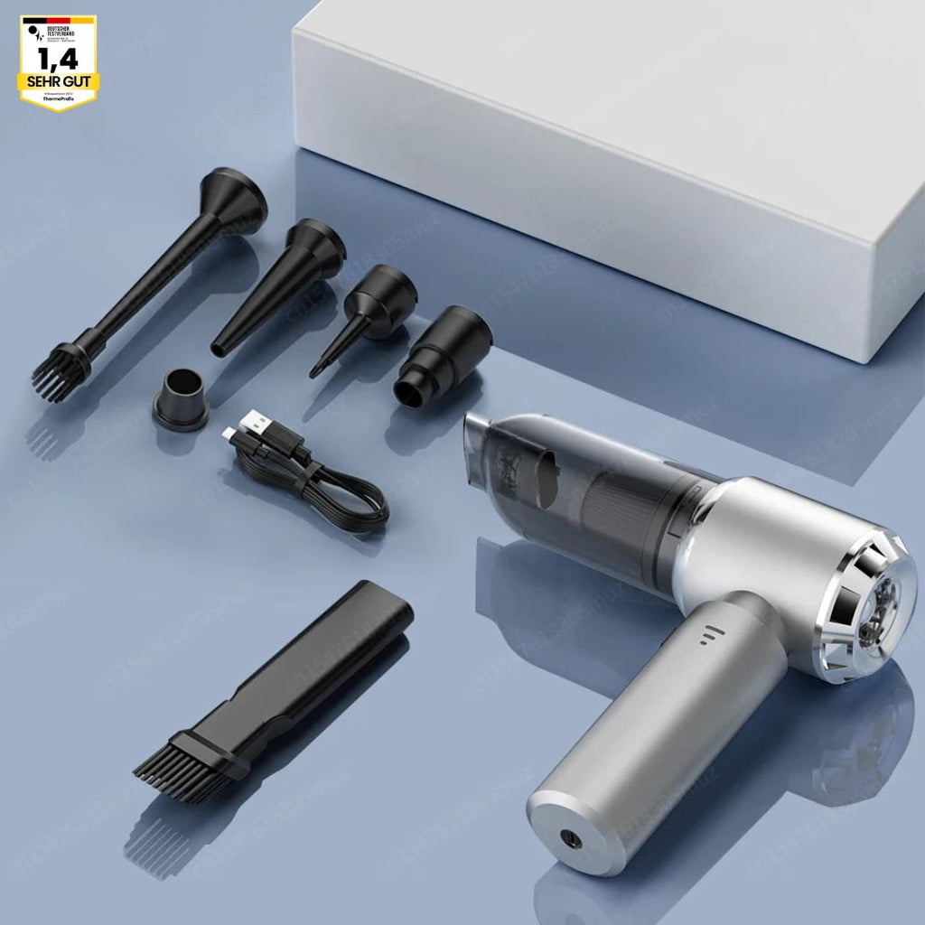 Kabelloser Handsauger mit bürstenlosem Motor – leistungsstark für Staub, Luftblasen & Vakuum