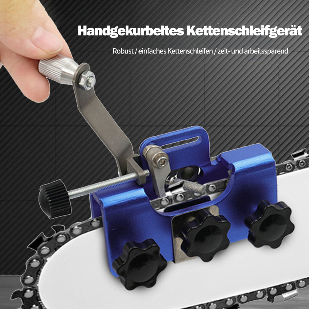 Kettenschärfgerät mit Kettenhalterung für Motorsägen – Manuelle Ausführung