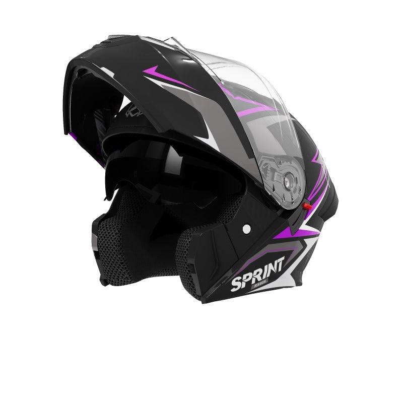 Klapphelm Motorrad mit ECE 22.06 Zertifizierung – Klappbarer Integralhelm für Damen & Herren – Doppelvisier & Sonnenblende – Aerodynamisches Design für Ganzjahresnutzung