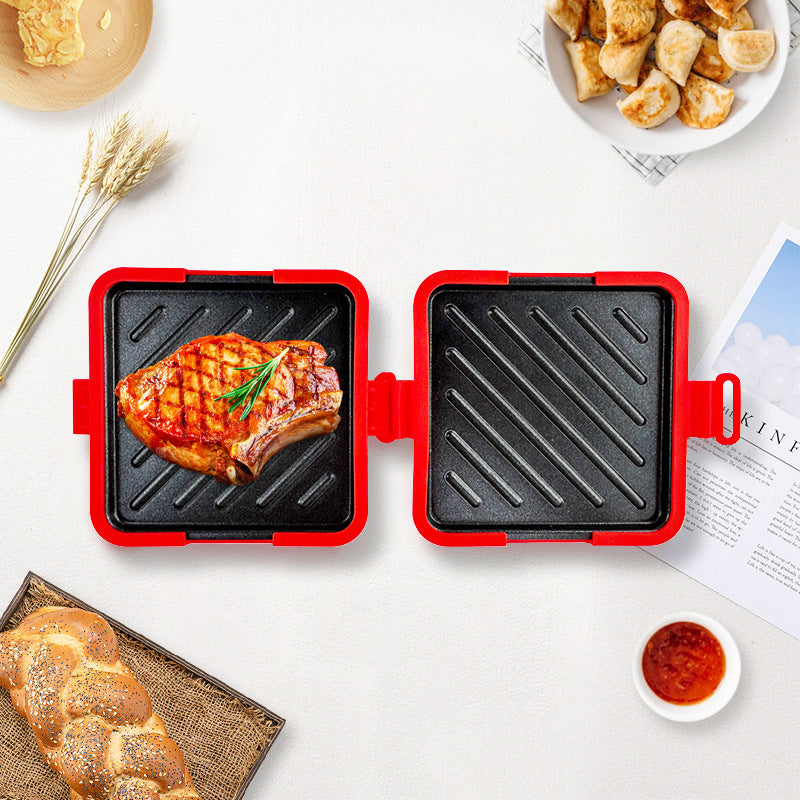 Kompakte Schnellheiz-Toastplatte – Hitzeschutz-Grillplatte aus Silikon für Sandwich & Brot