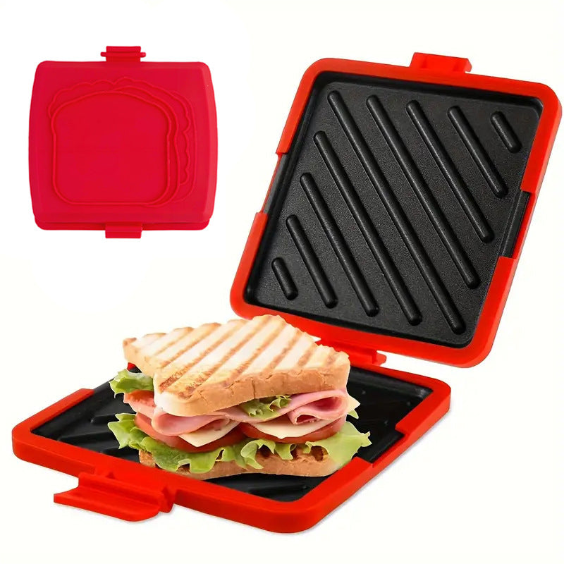 Kompakte Schnellheiz-Toastplatte – Hitzeschutz-Grillplatte aus Silikon für Sandwich & Brot