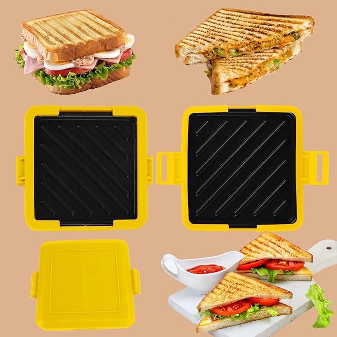 Kompakte Schnellheiz-Toastplatte – Hitzeschutz-Grillplatte aus Silikon für Sandwich & Brot