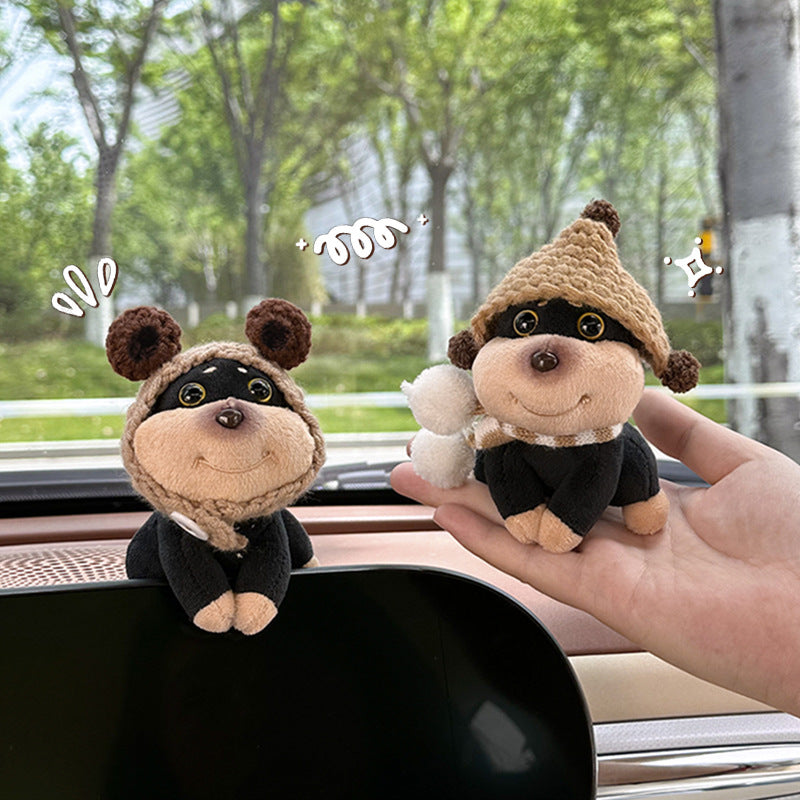Kreative Bienen-Hund Auto Dekoration – Lustige Figur für Armaturenbrett & Bildschirm – Niedliches Maskottchen für den Innenraum – Auto-Zubehör für Damen & Herren – Geschenkidee