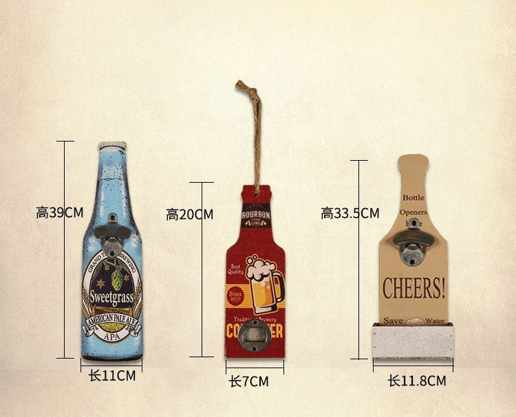 Kreativer Flaschenöffner Wanddeko Bar Küchen Wandmontage Öffner Deko