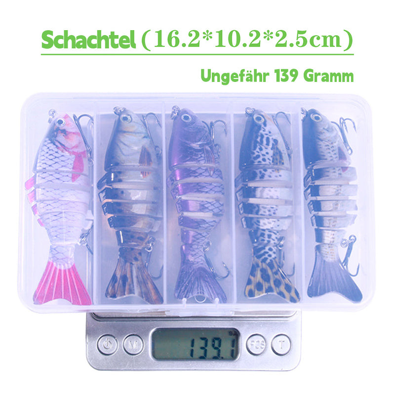 Kunstköder 7-Segment 10cm – Multi-Segment Minnow Hardbait für Angler