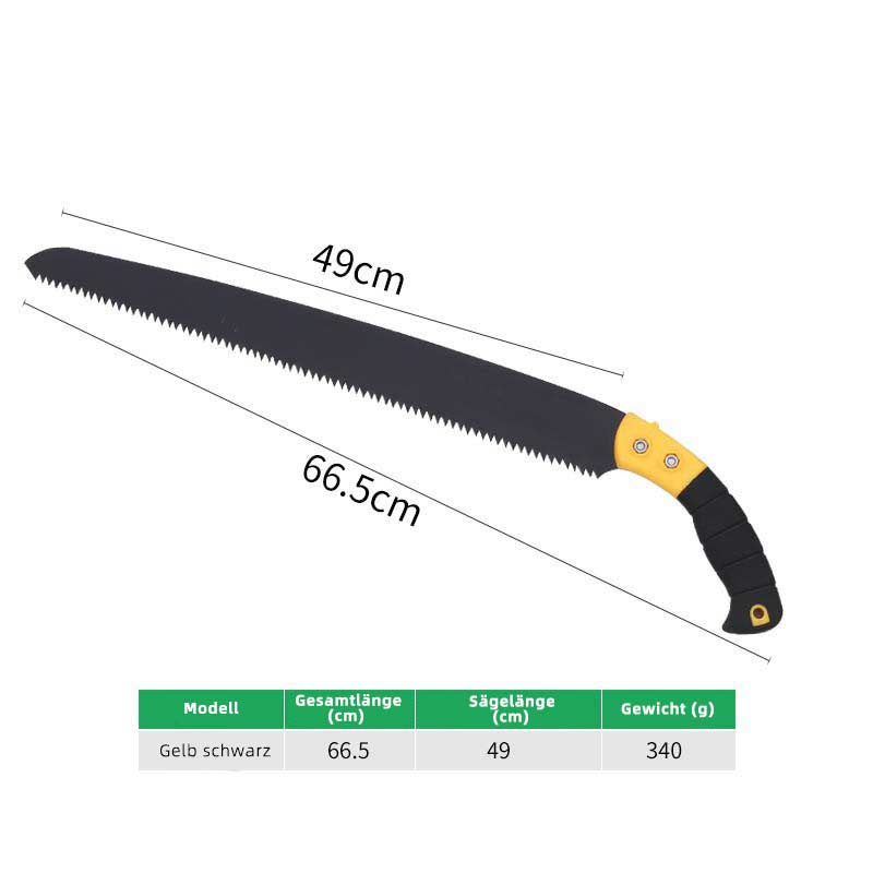 Lange Handsäge Baumfällsäge Profi Holzsäge für Garten Wald Outdoor Arbeiten