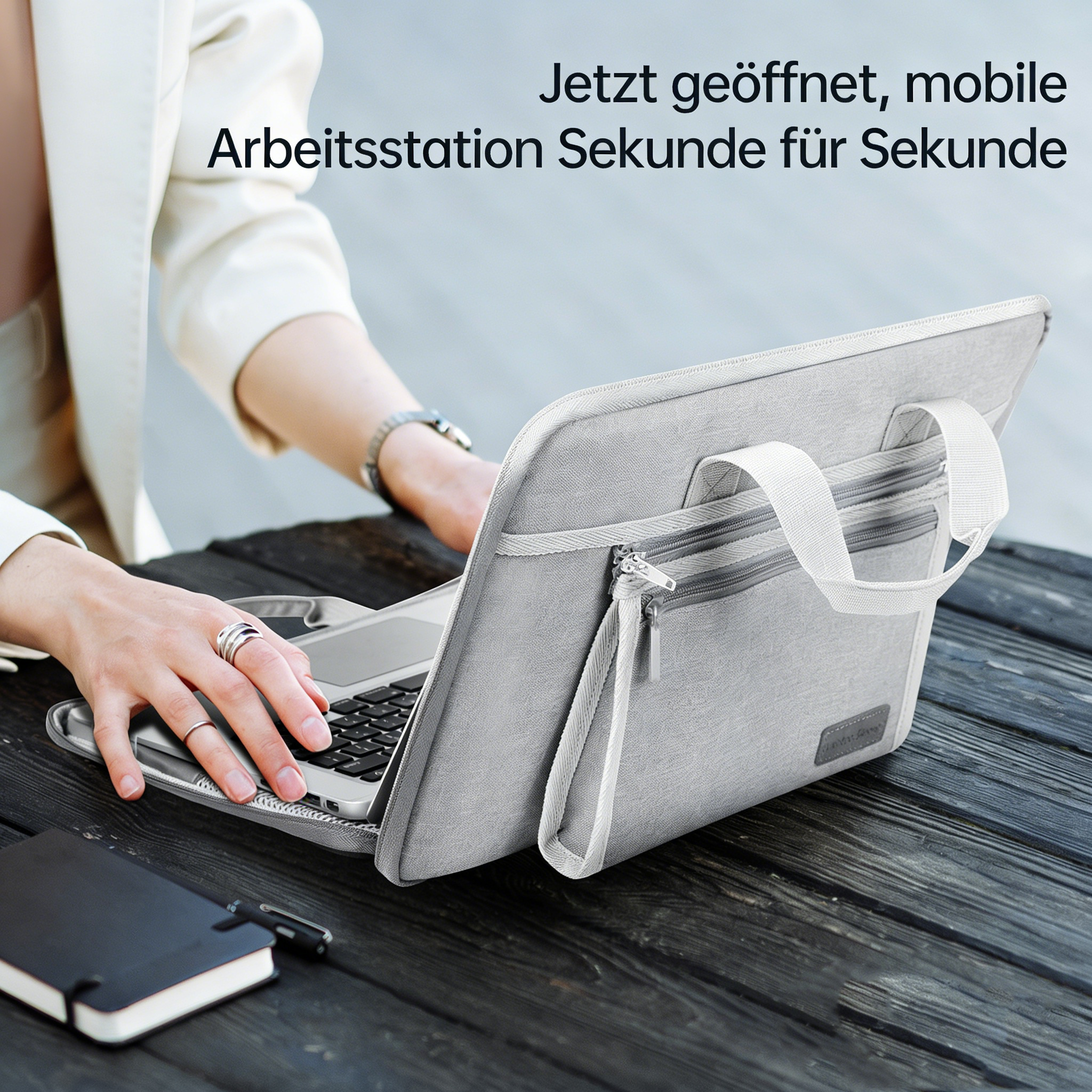 Laptop Tasche für MacBook Air 13,3 Zoll & MacBook Pro 13 – Stoßfeste Notebook Schutzhülle – Wasserabweisende Laptoptasche mit Zubehörtasche – Kompatibel mit M1/M2/M3