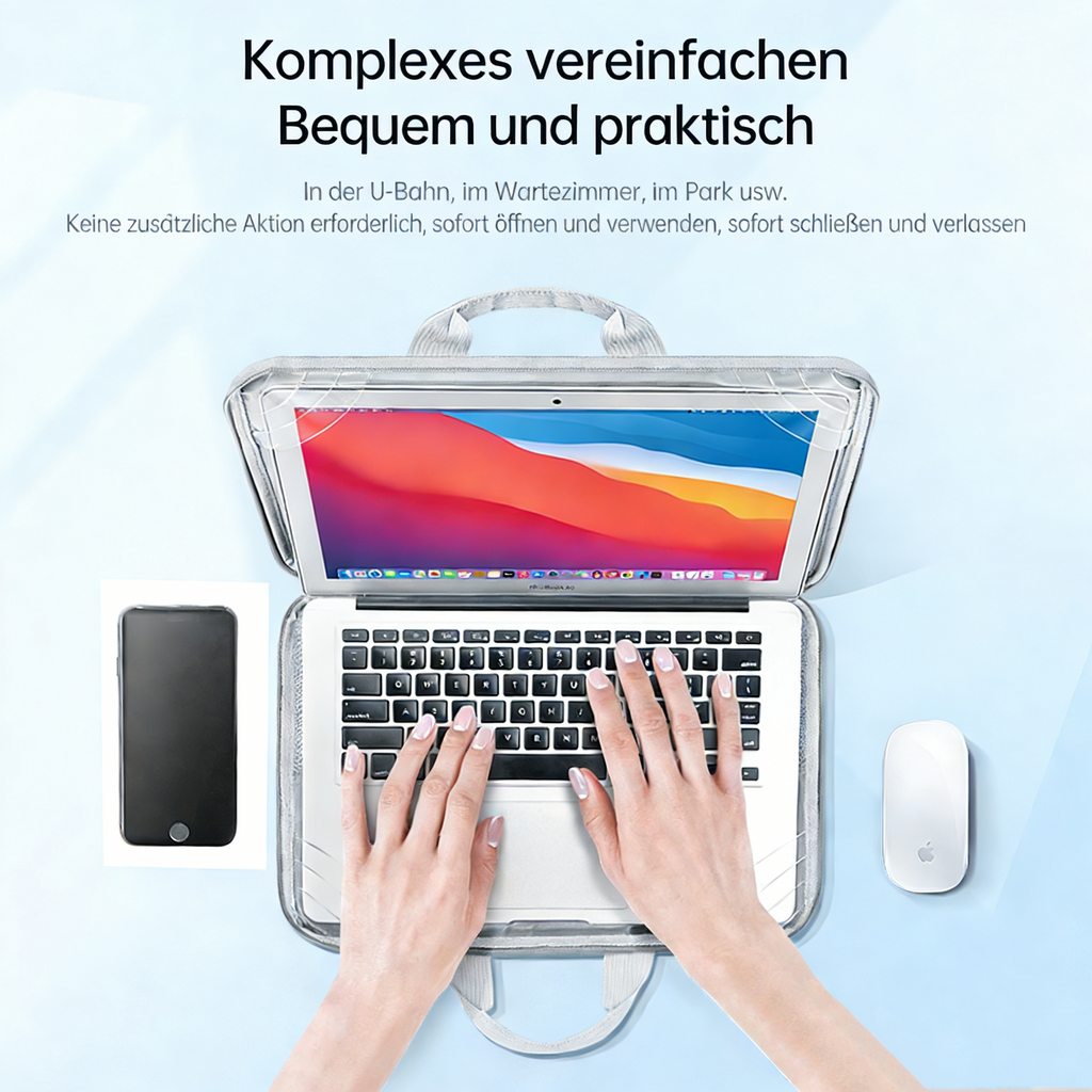 Laptop Tasche für MacBook Air 13,3 Zoll & MacBook Pro 13 – Stoßfeste Notebook Schutzhülle – Wasserabweisende Laptoptasche mit Zubehörtasche – Kompatibel mit M1/M2/M3
