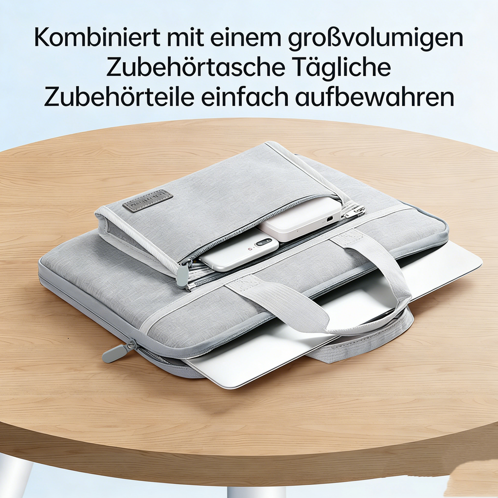 Laptop Tasche für MacBook Air 13,3 Zoll & MacBook Pro 13 – Stoßfeste Notebook Schutzhülle – Wasserabweisende Laptoptasche mit Zubehörtasche – Kompatibel mit M1/M2/M3