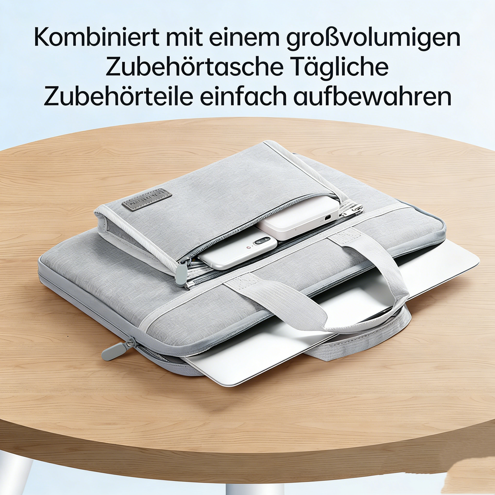 Laptop Tasche für MacBook Air 13,3 Zoll & MacBook Pro 13 – Stoßfeste Notebook Schutzhülle – Wasserabweisende Laptoptasche mit Zubehörtasche – Kompatibel mit M1/M2/M3