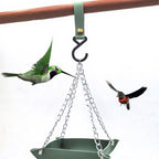 Vogel Futterstation aus Leder – Hängender Vogelfutterkorb mit Haken für Garten Balkon & Wildvögel Fütterung