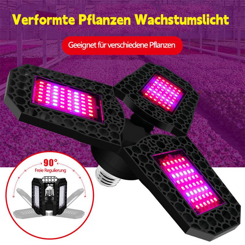 LED Drei-Blatt Faltbares Pflanzenwachstumslicht - Rot-Blau Spektrum Pflanzenlicht