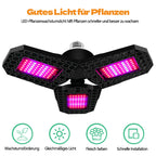 LED Drei-Blatt Faltbares Pflanzenwachstumslicht - Rot-Blau Spektrum Pflanzenlicht